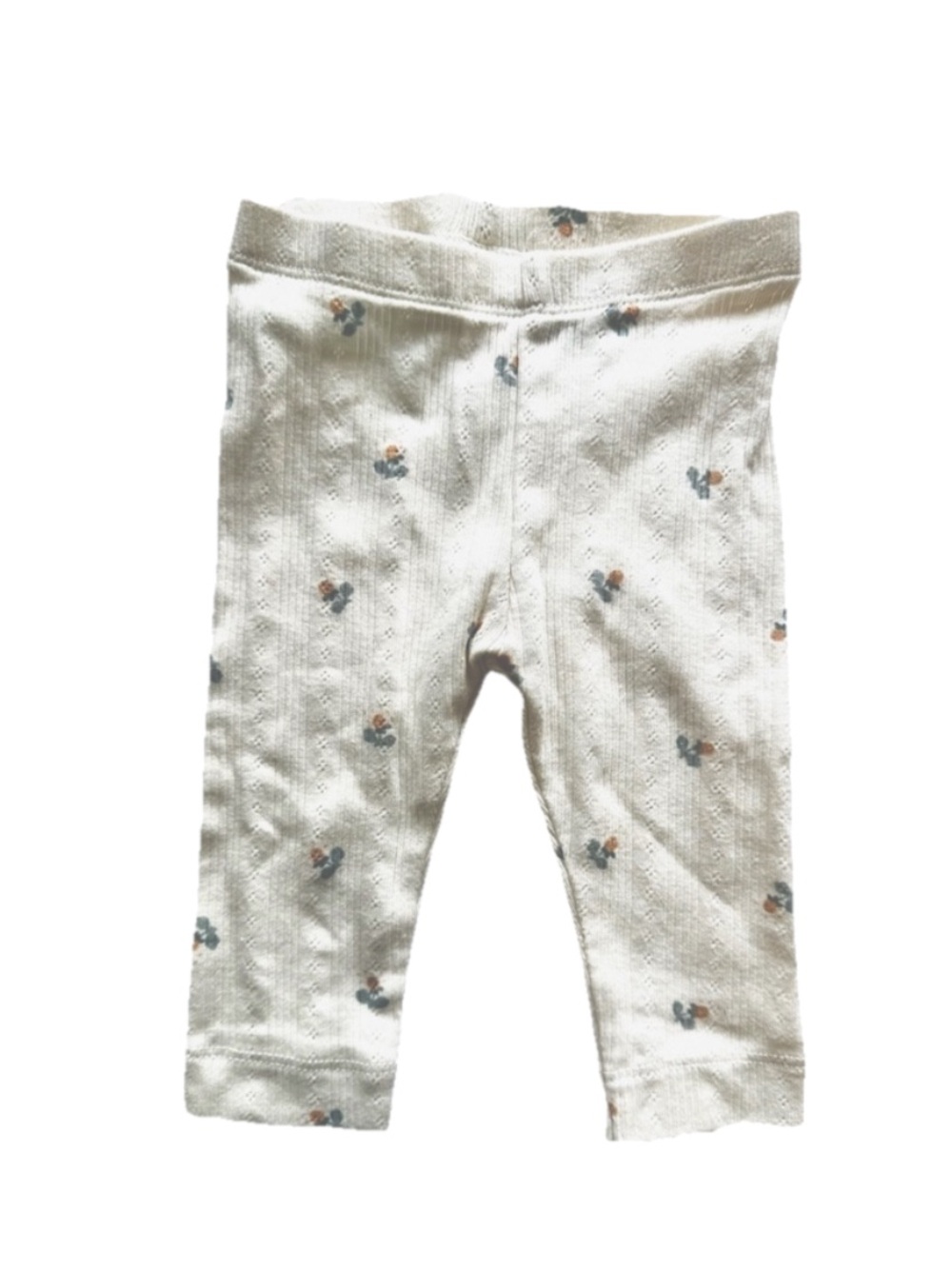 H&M Cream Floral Knit Leggings
